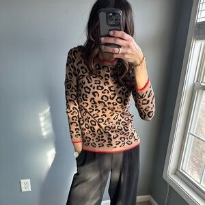 Tahari leopard print sweater
